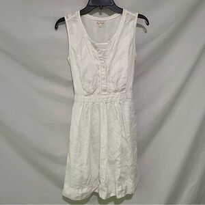 GAP Women’s White Mini Dress with Button Detail Size 0